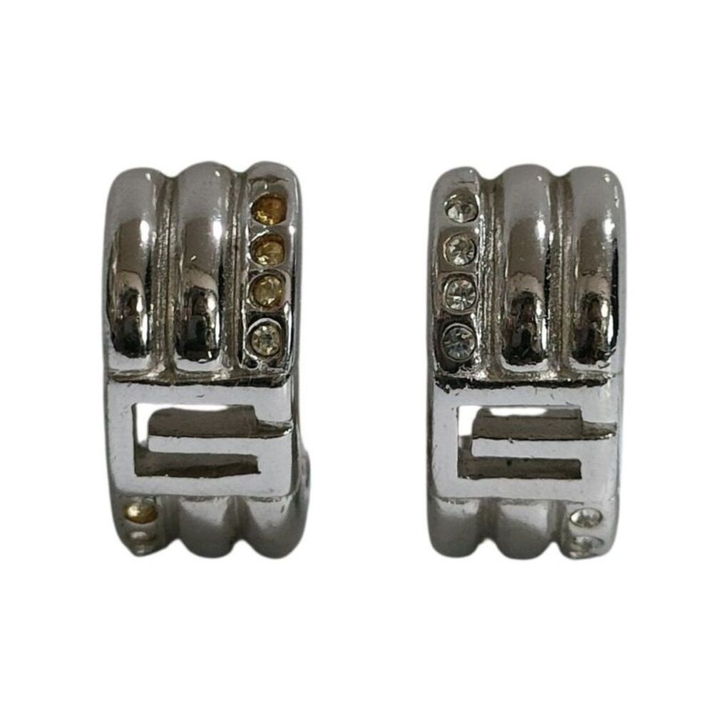 Givenchy Rhinestone G Logo Earrings